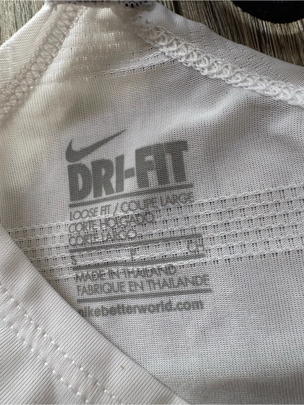 Nike White Tank Top with Black Strap running training small